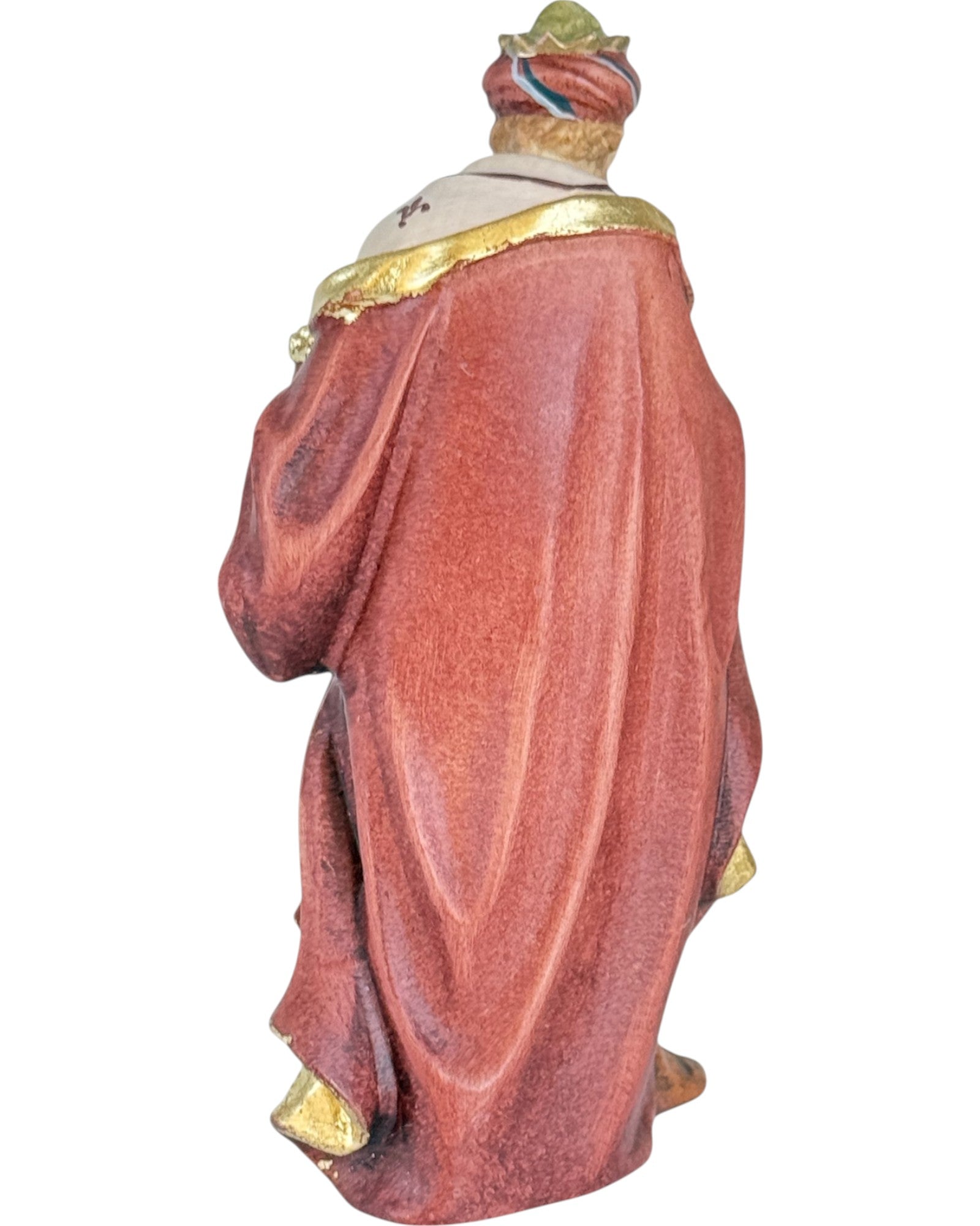 Melchior, der weiße König, der das Gold bringt - mit Ölfarben lasiert
