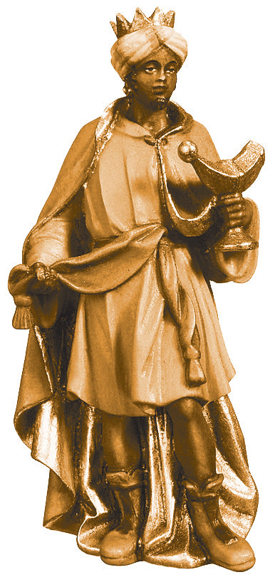 Balthasar, der König Mohr, mit Myrrhe - mit Ölfarben lasiert