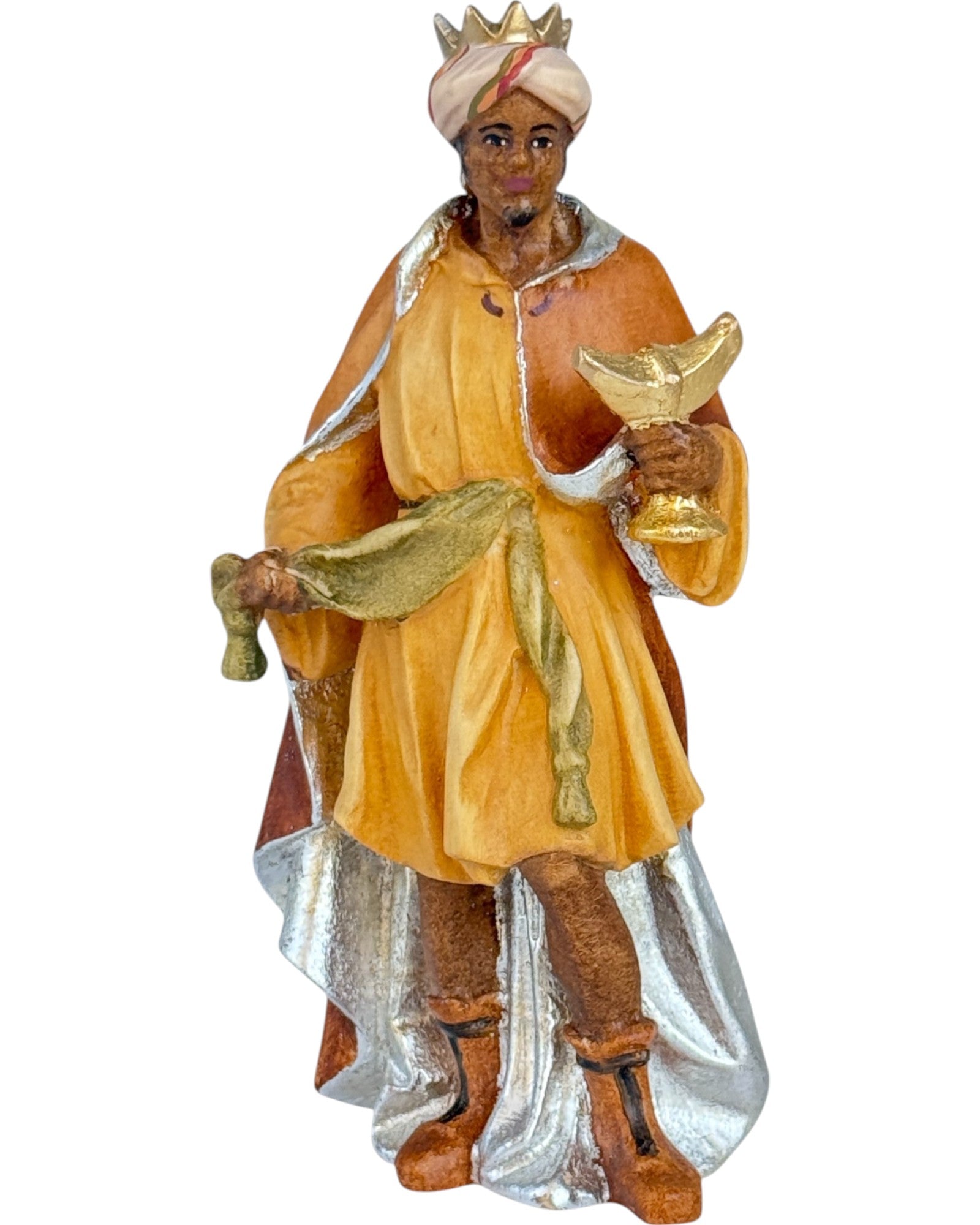 Balthasar, der König Mohr, mit Myrrhe - mit Ölfarben lasiert