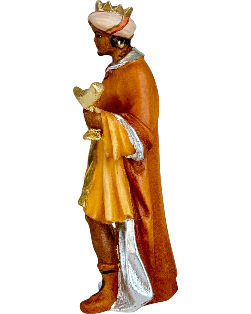 Balthasar, der König Mohr, mit Myrrhe - mit Ölfarben lasiert