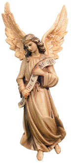 Himmlischer Gloria-Engel mit goldenen Flügeln - mit Ölfarben lasiert