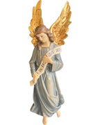Himmlischer Gloria-Engel mit goldenen Flügeln - mit Ölfarben lasiert
