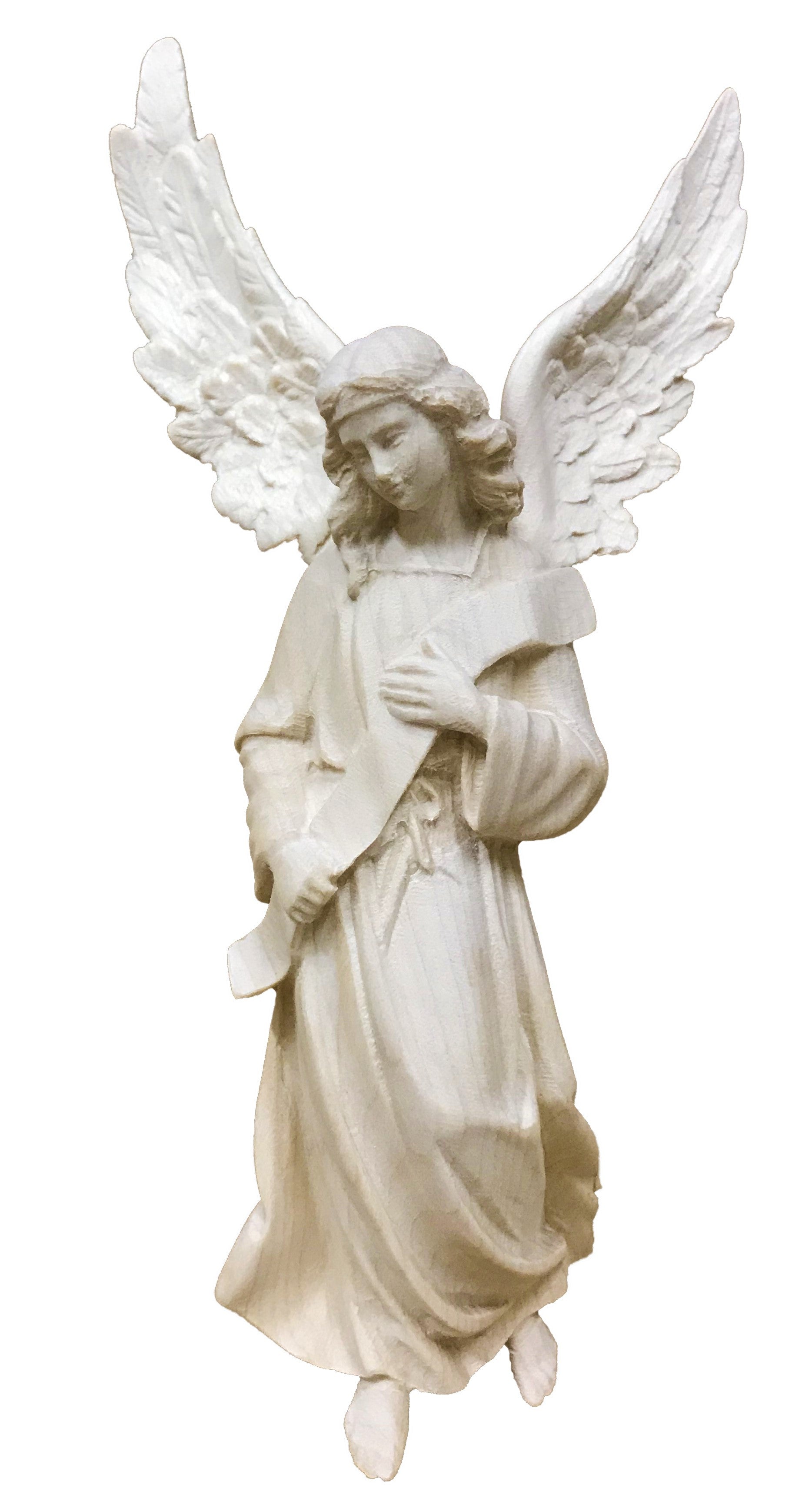 Himmlischer Gloria-Engel mit goldenen Flügeln - mit Ölfarben lasiert