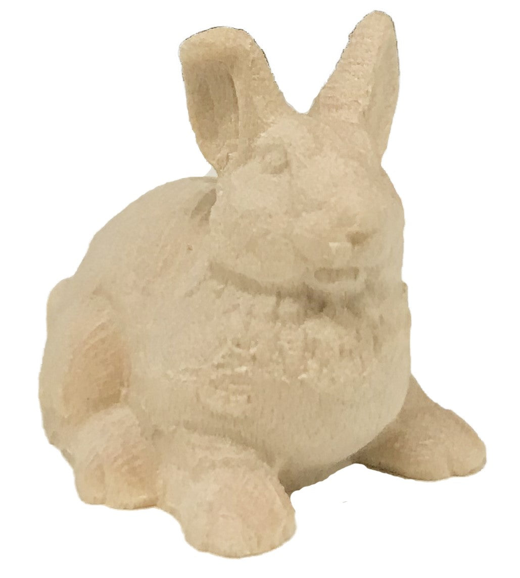 Hase aus Holz geschnitzt - mit Ölfarben lasiert
