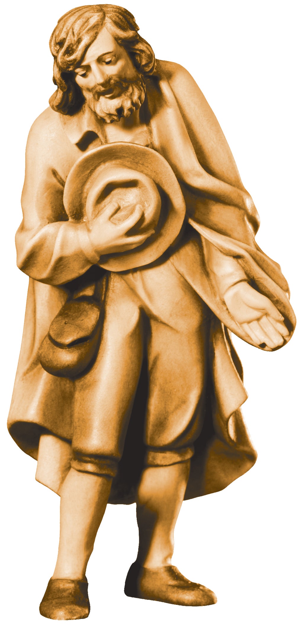 Berger avec chapeau en bois