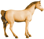 Cheval sculpté en bois blanc