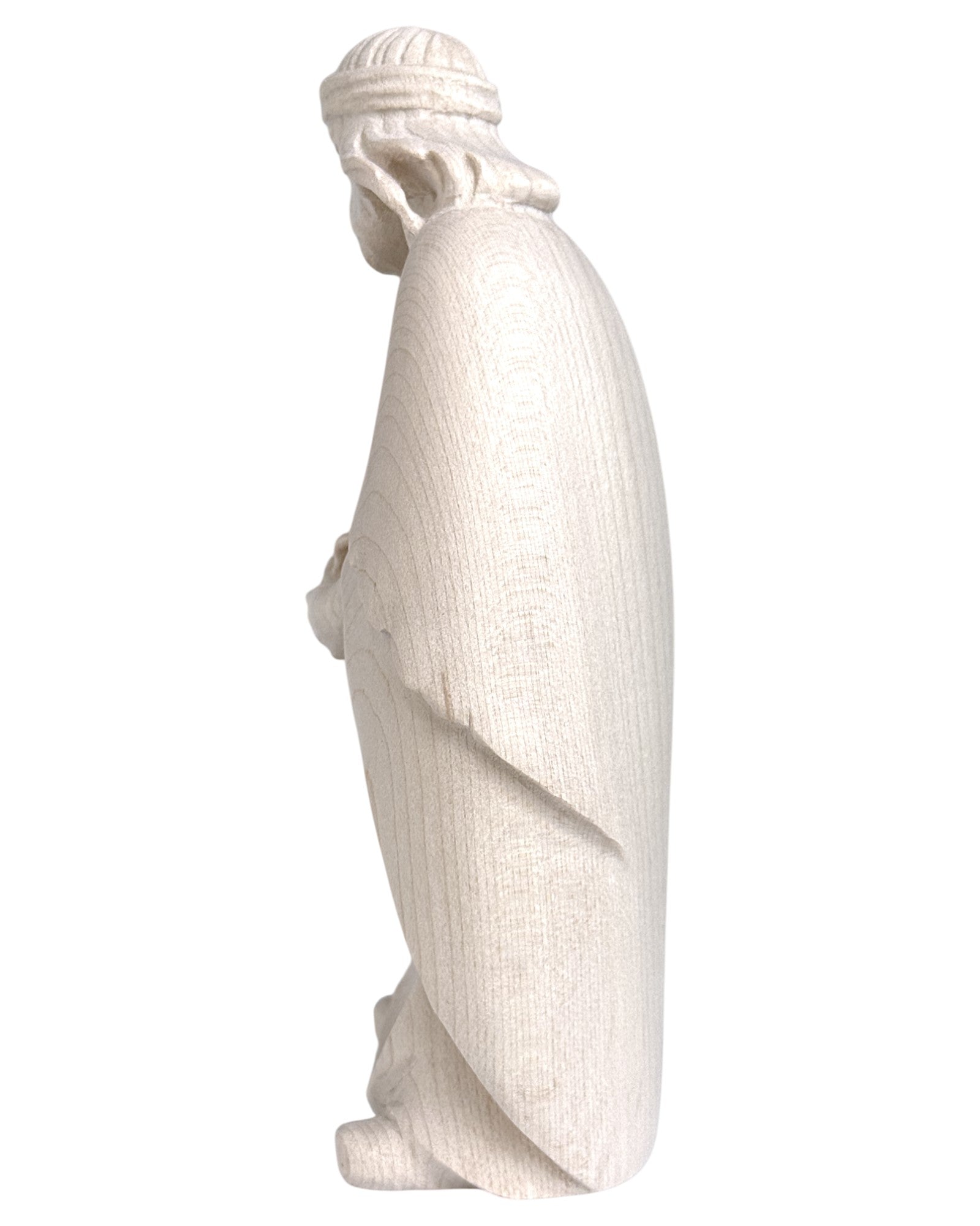 Shepherd with Bowl wood carved - color