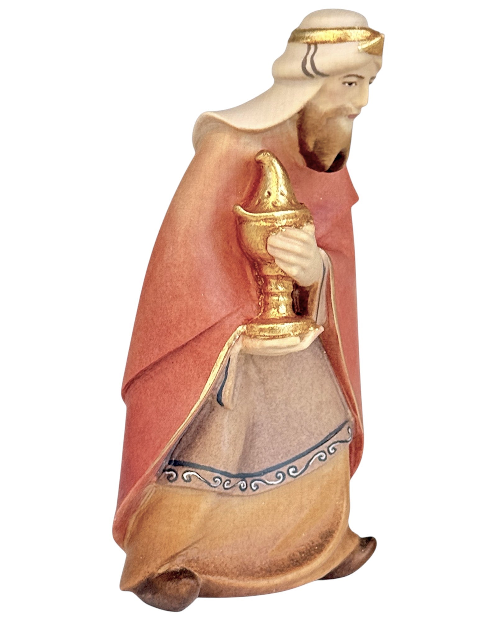 White King Melchior wood carved - color