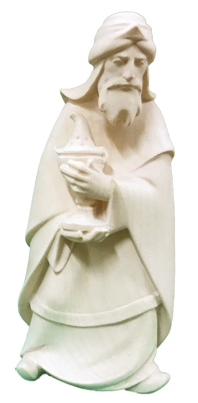 Personnage de crèche Melchior Melchior le magicien en bois