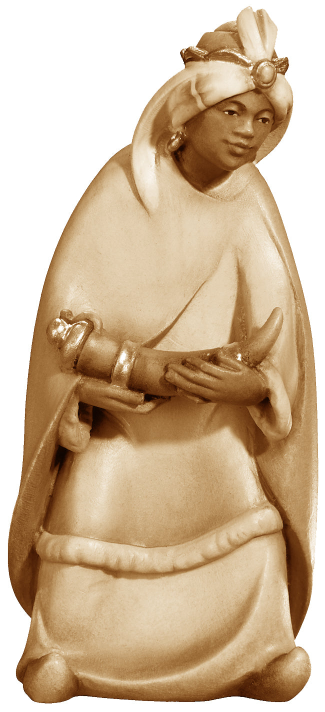 Personnage de crèche Gaspar le roi des ténèbres en bois