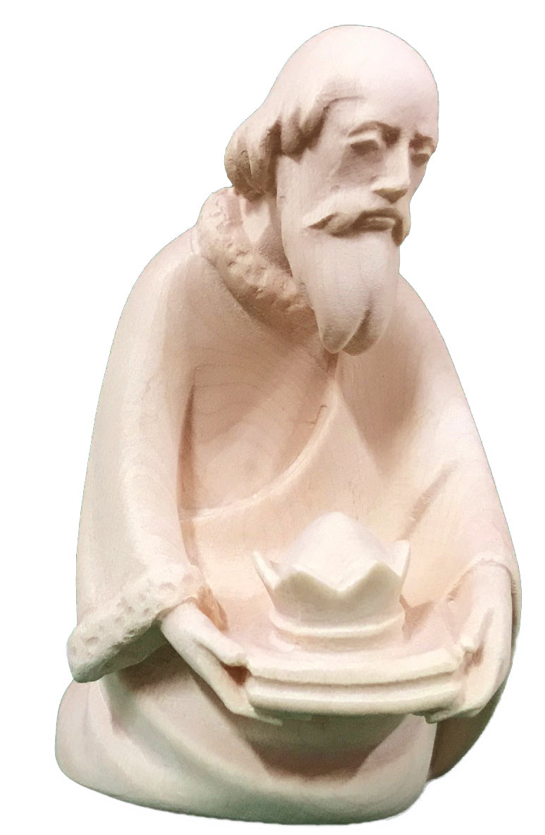 Figurine de crèche Roi mage Balthasar en bois