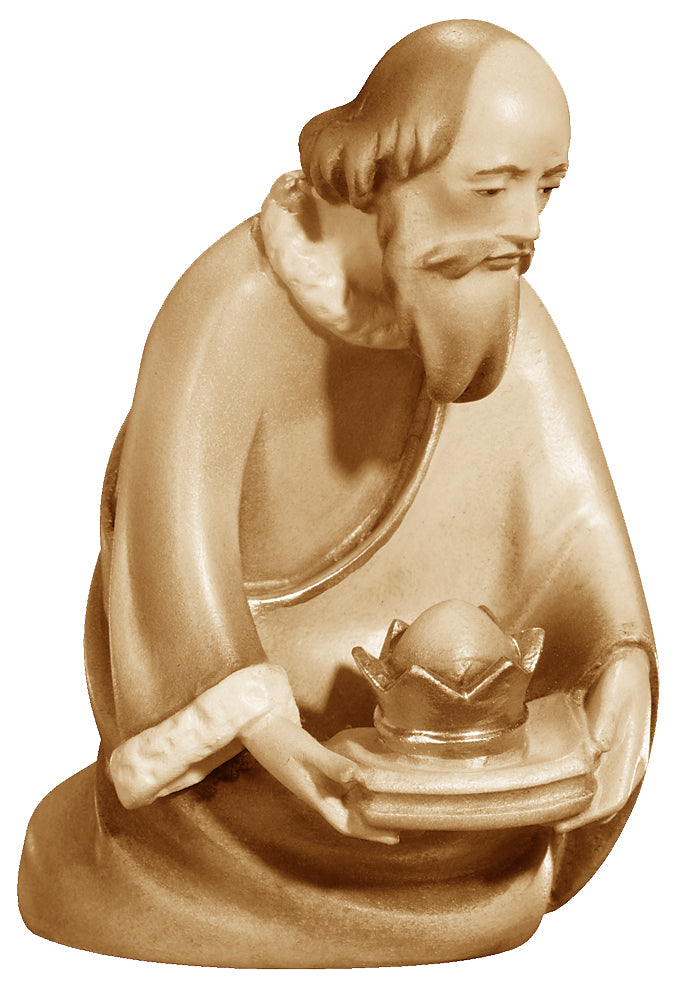 Figurine de crèche Roi mage Balthasar en bois