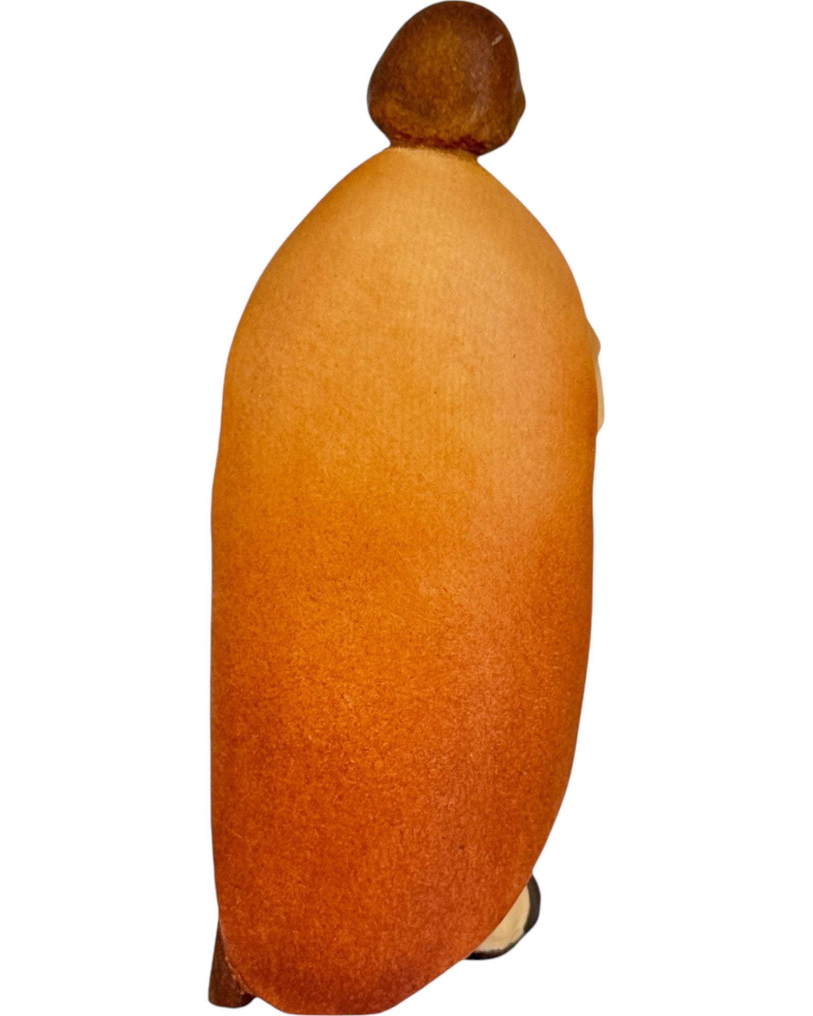Figurine de berger avec chèvre pour crèche en bois