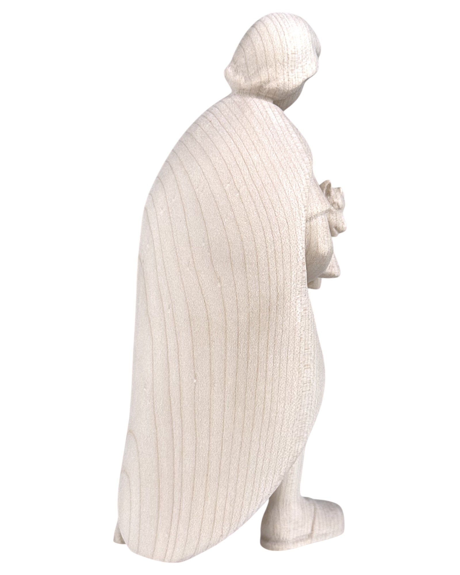 Shepherd with goat kid in wood - color