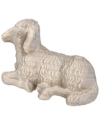 Lying Sheep carved in wood - color