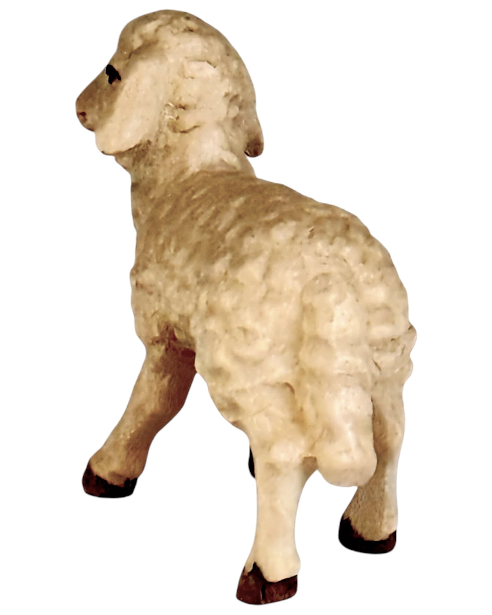 Lamb carved in wood - color