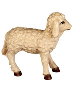 Lamm Holz Krippen Figur - mit Ölfarben lasiert