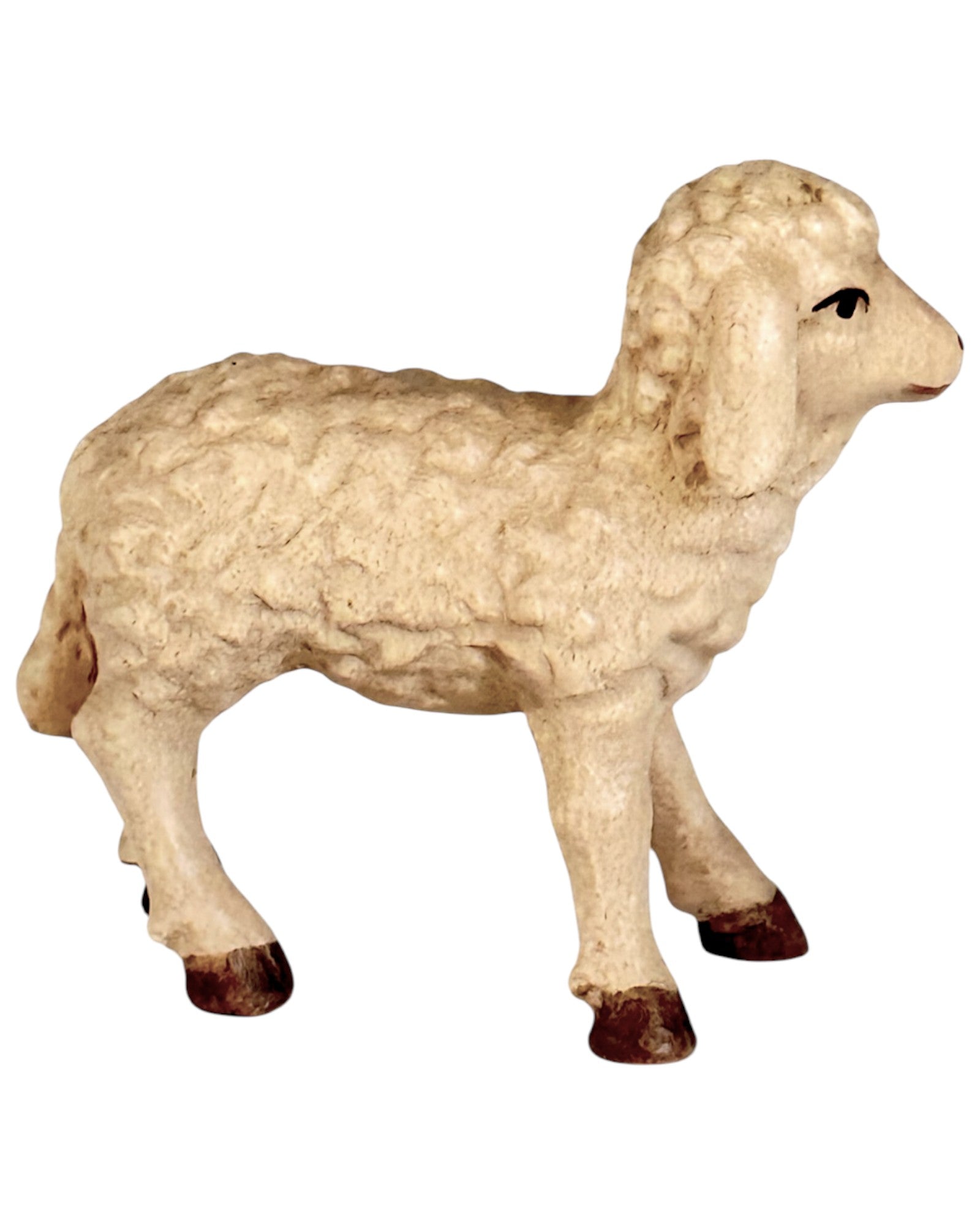 Lamb carved in wood - color