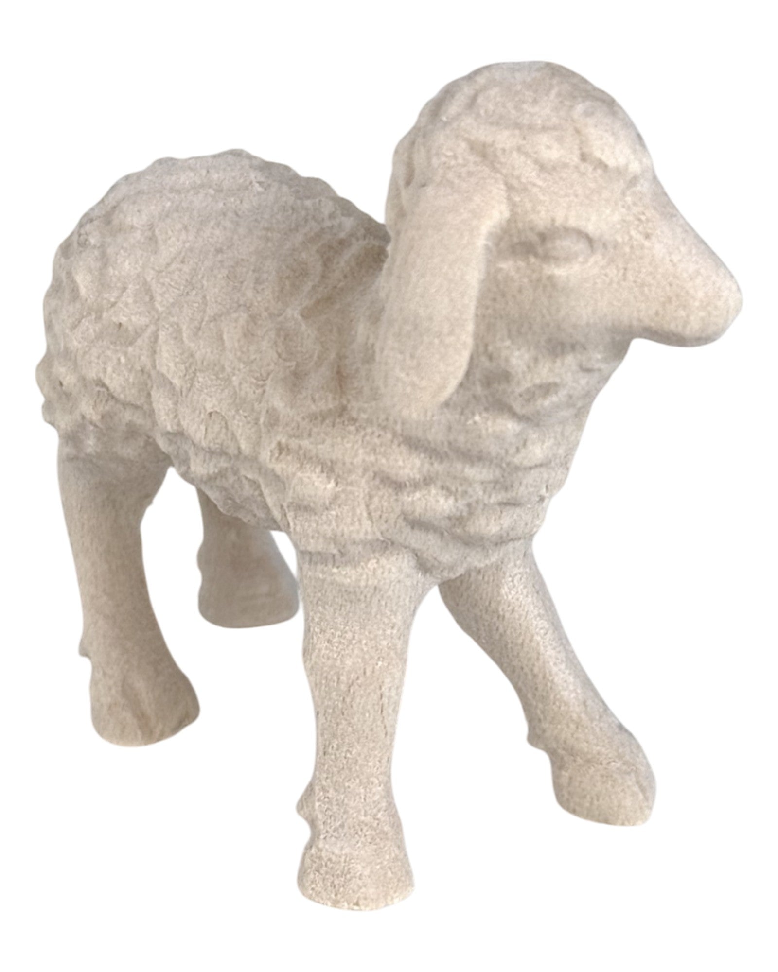 Lamb carved in wood - color