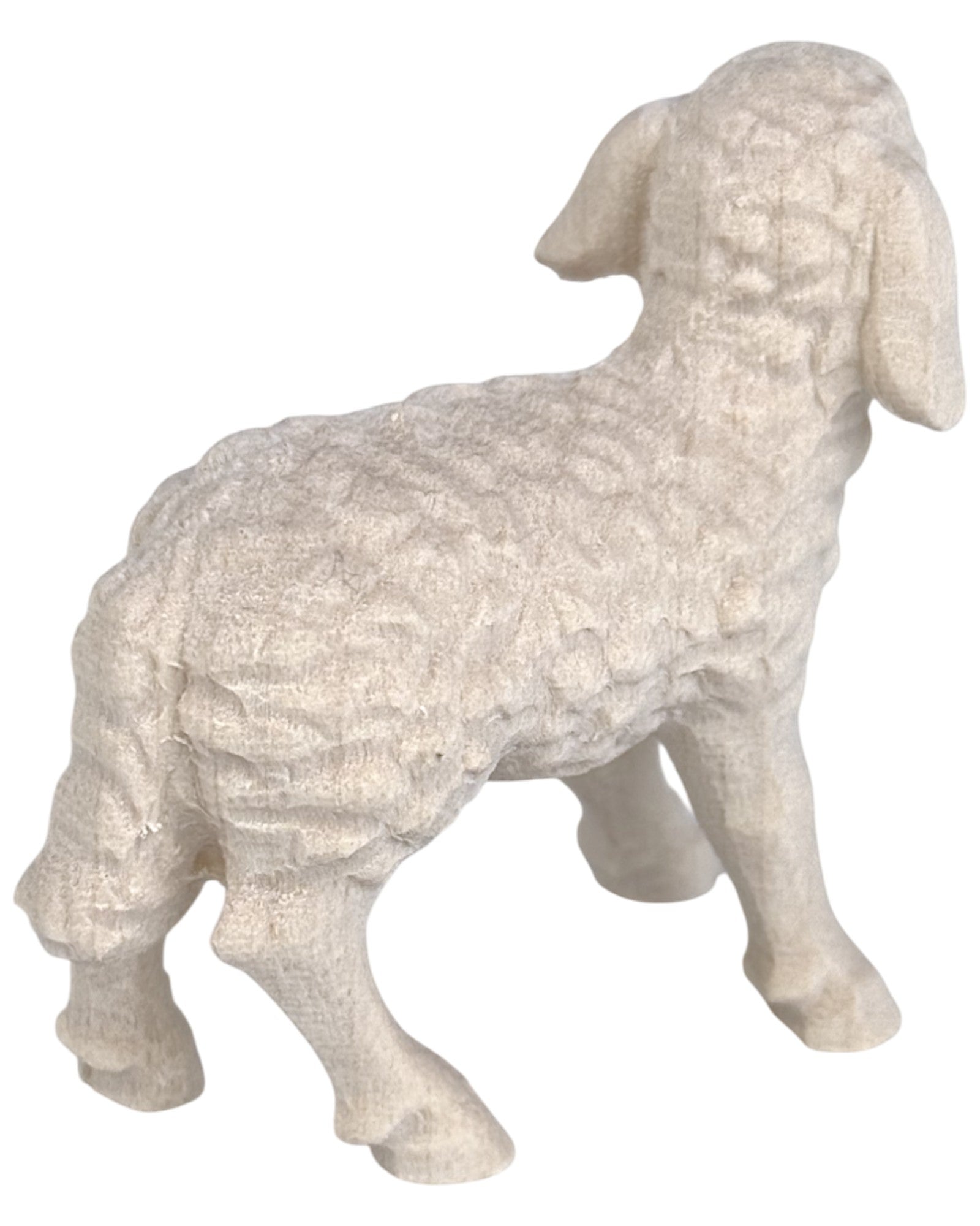 Lamb carved in wood - color