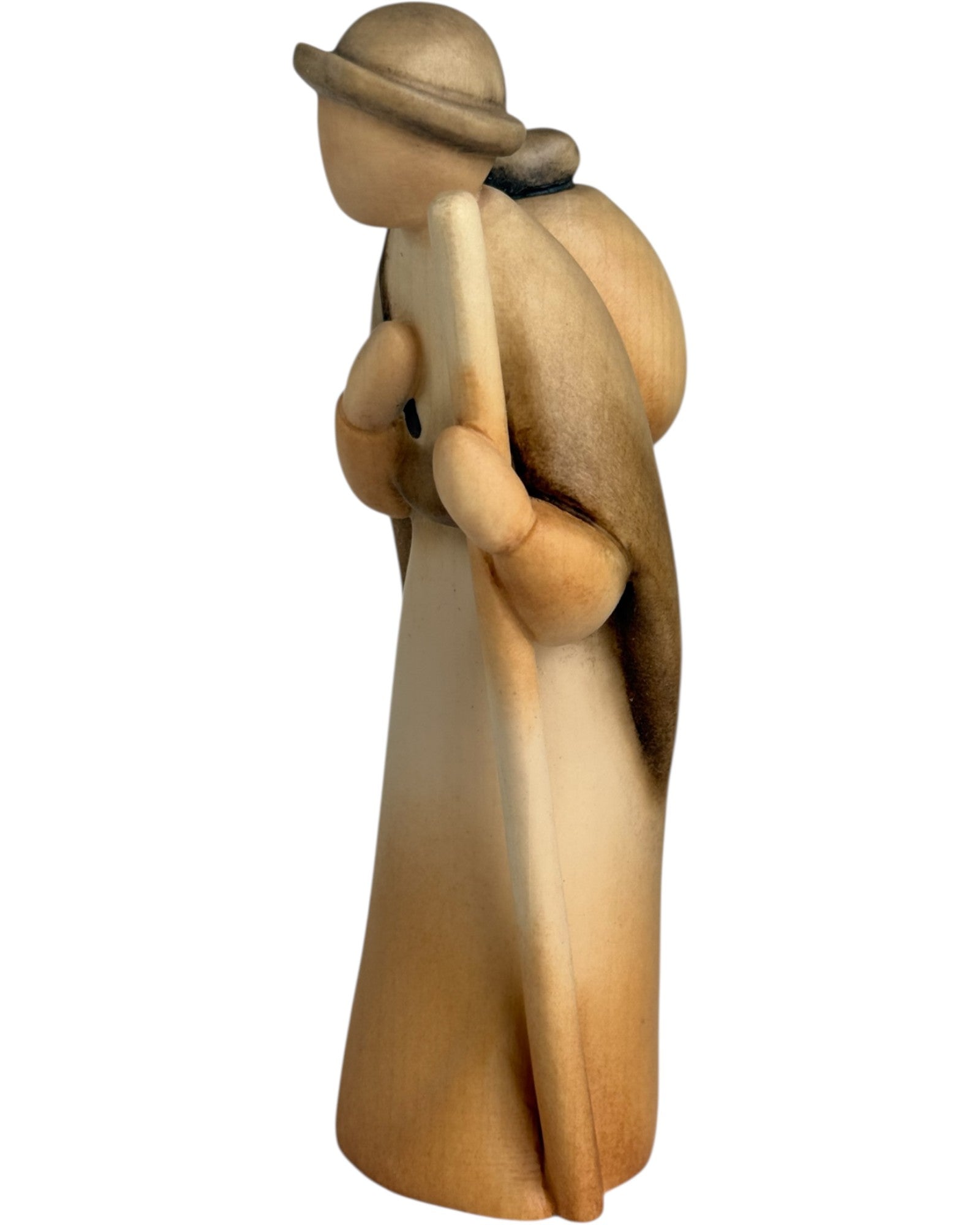 Berger avec bâton en bois