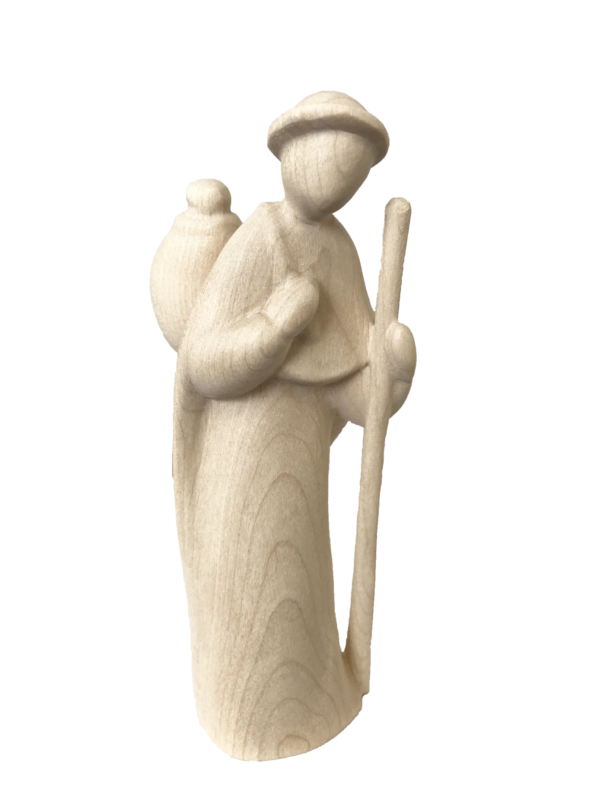 Berger avec bâton en bois