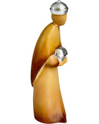Kaspar König Mohr aus Holz Krippenfigur - mit Ölfarben lasiert