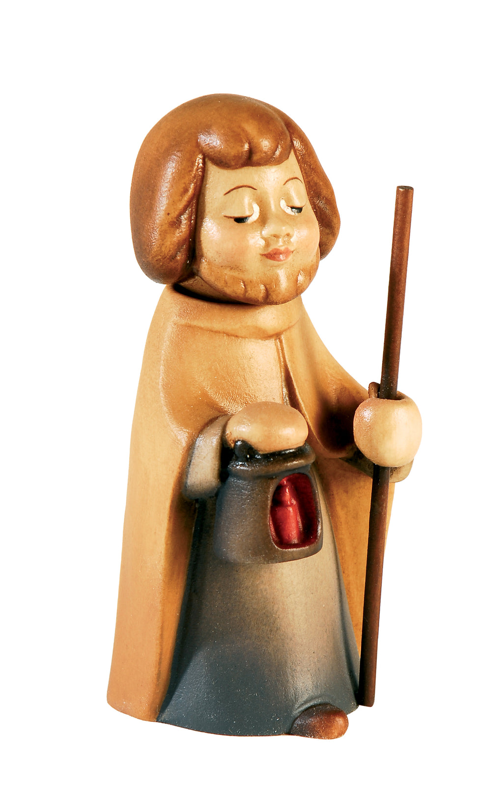 Saint Joseph avec bâton en bois