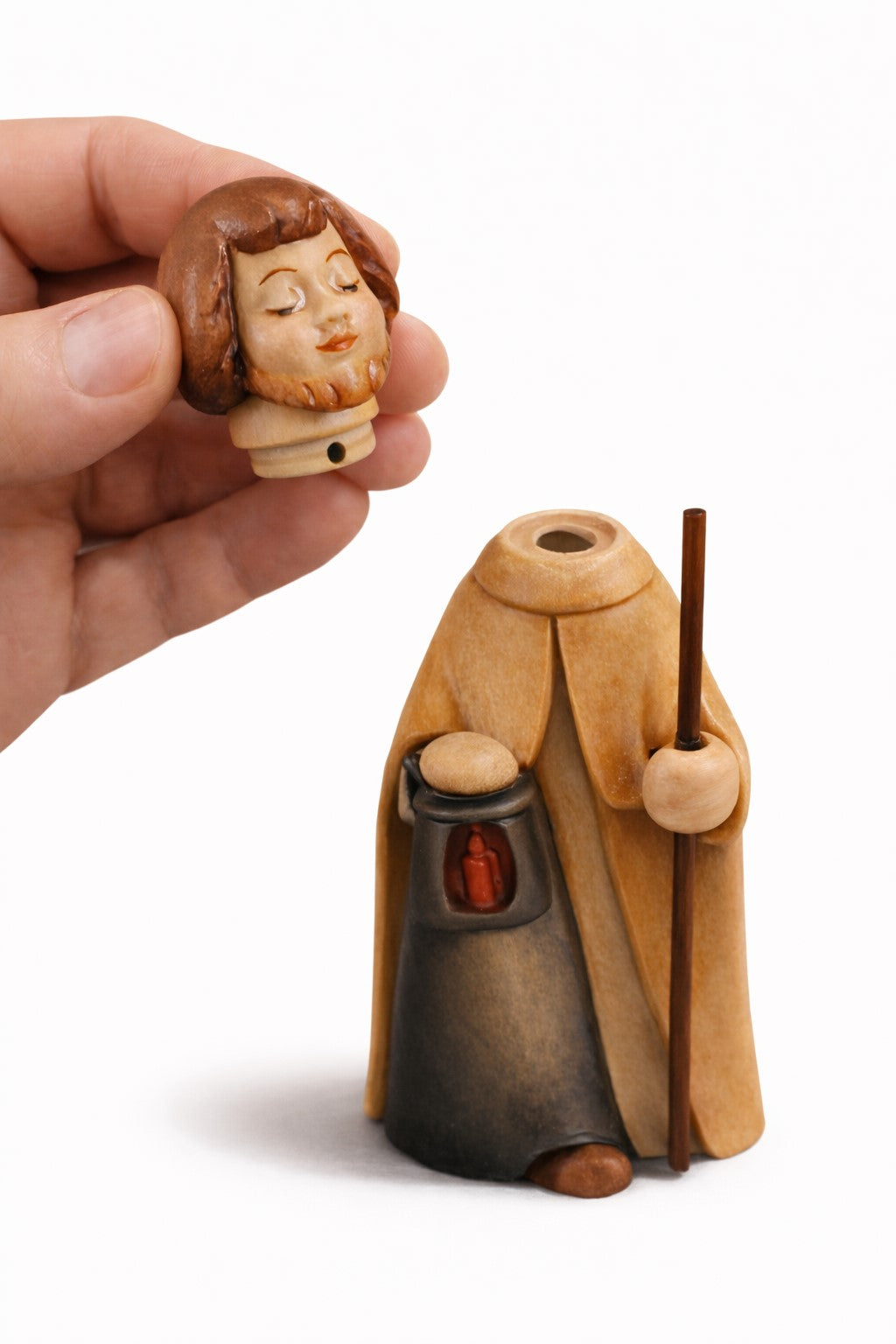 Saint Joseph with wooden staff