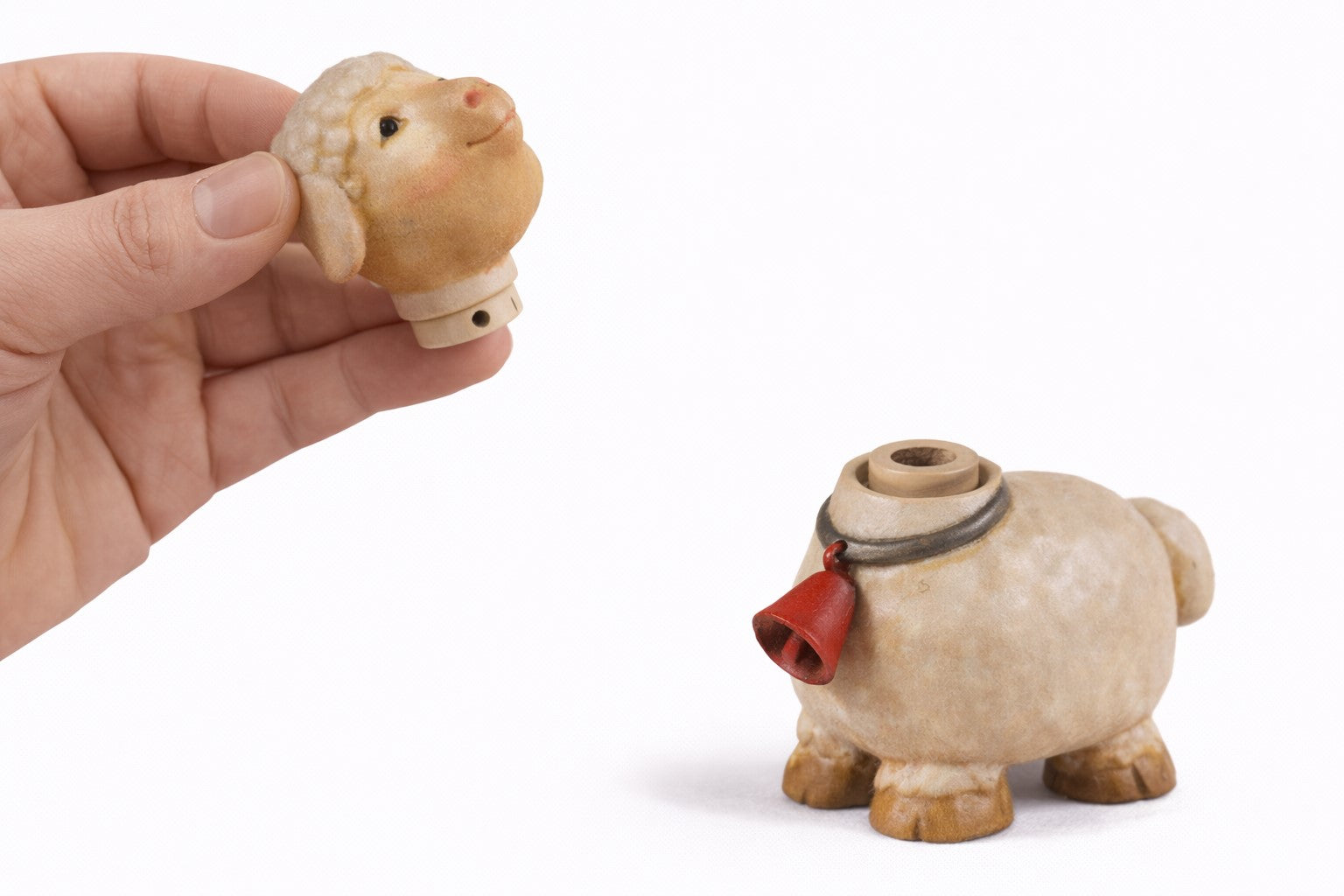 Sheep carved in maple wood