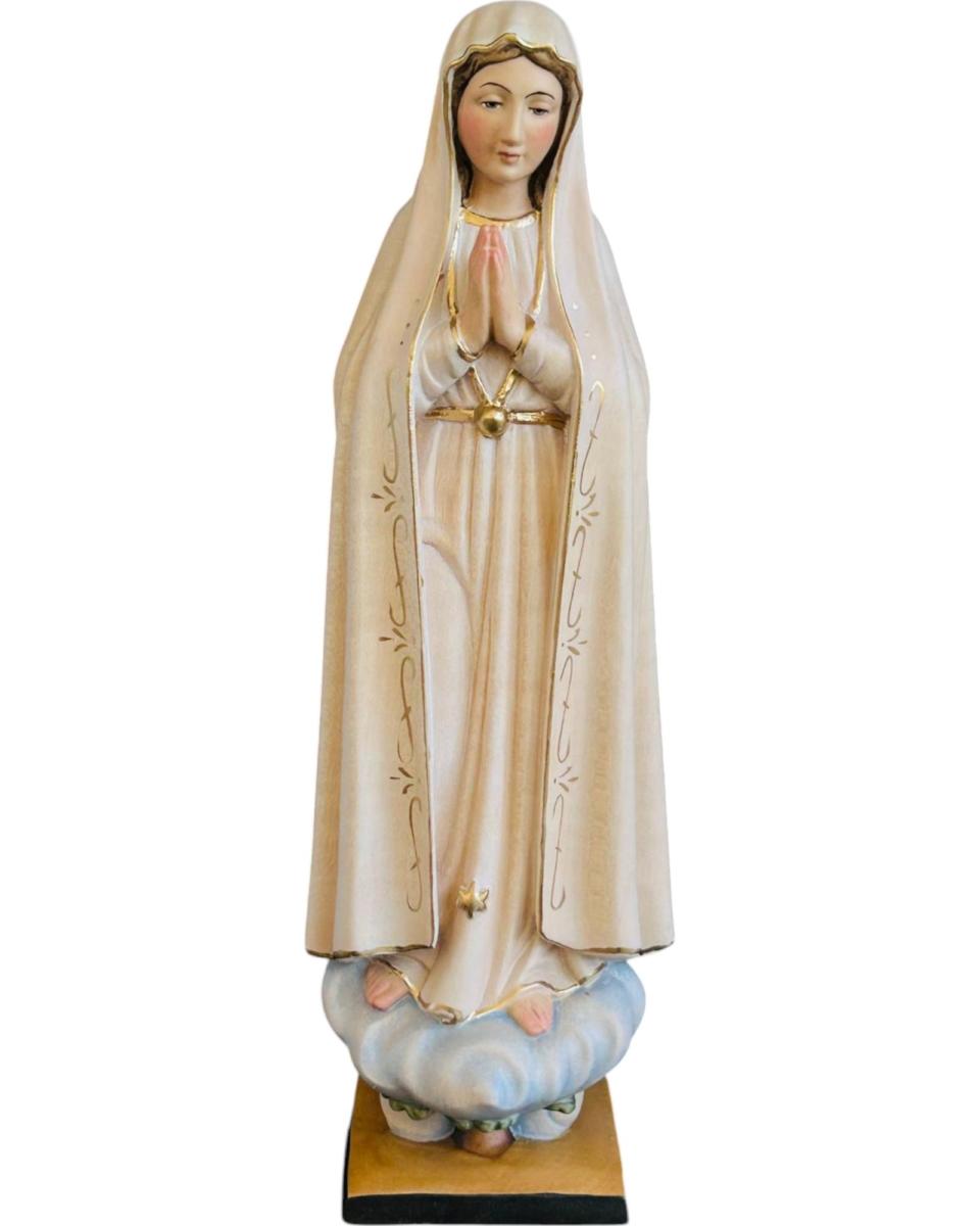 Madonna von Fatima aus Holz Handgeschnitzt - mit Ölfarben lasiert
