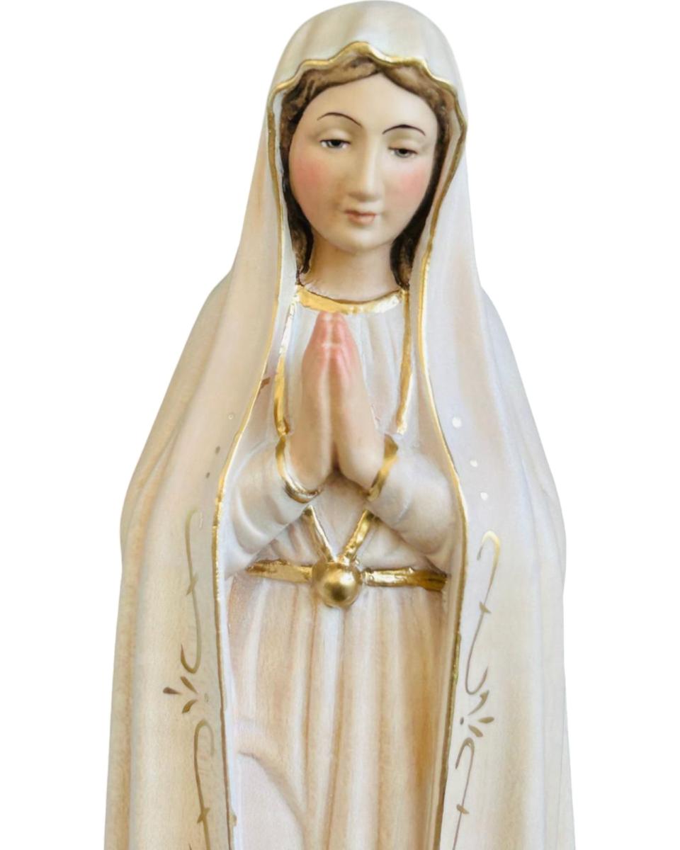 Madonna von Fatima aus Holz Handgeschnitzt - mit Ölfarben lasiert