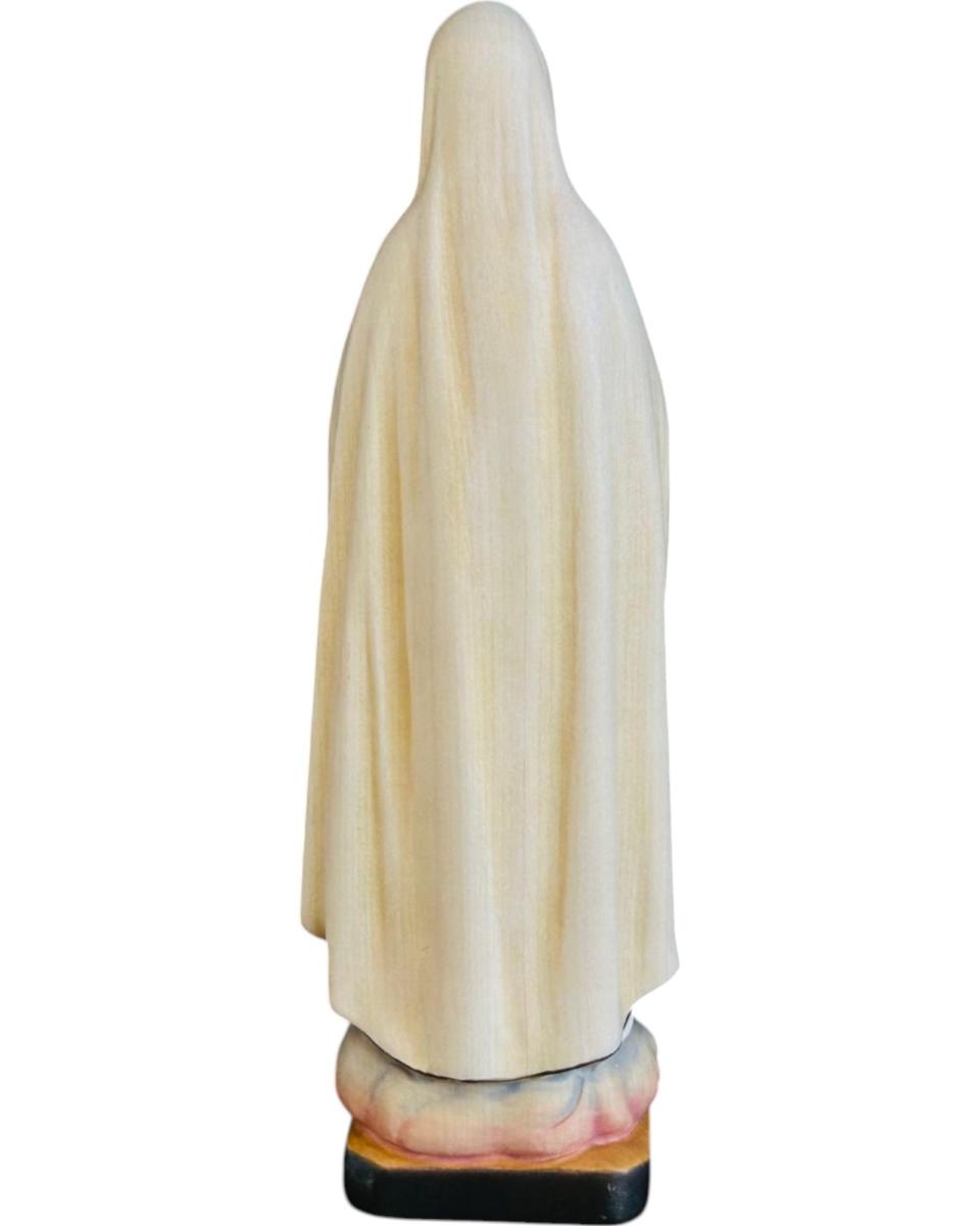Madonna von Fatima Herz Maria aus Holz - mit Ölfarben lasiert