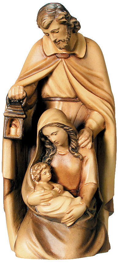 Blockkrippe aus Holz - mit Ölfarben lasiert