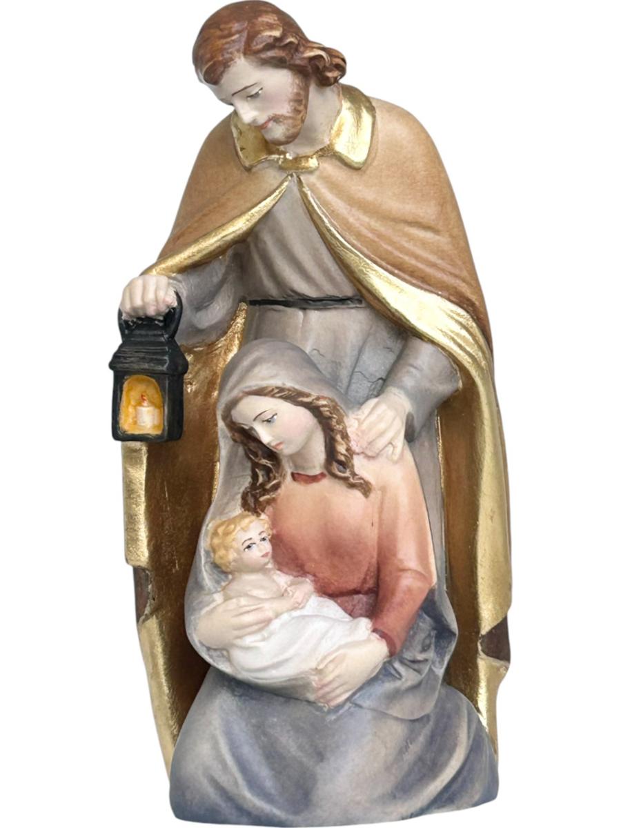 Blockkrippe aus Holz - mit Ölfarben lasiert