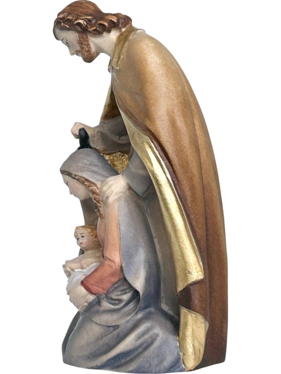 Blockkrippe aus Holz - mit Ölfarben lasiert