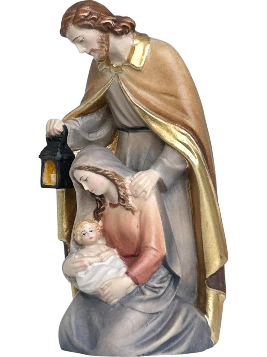 Blockkrippe aus Holz - mit Ölfarben lasiert