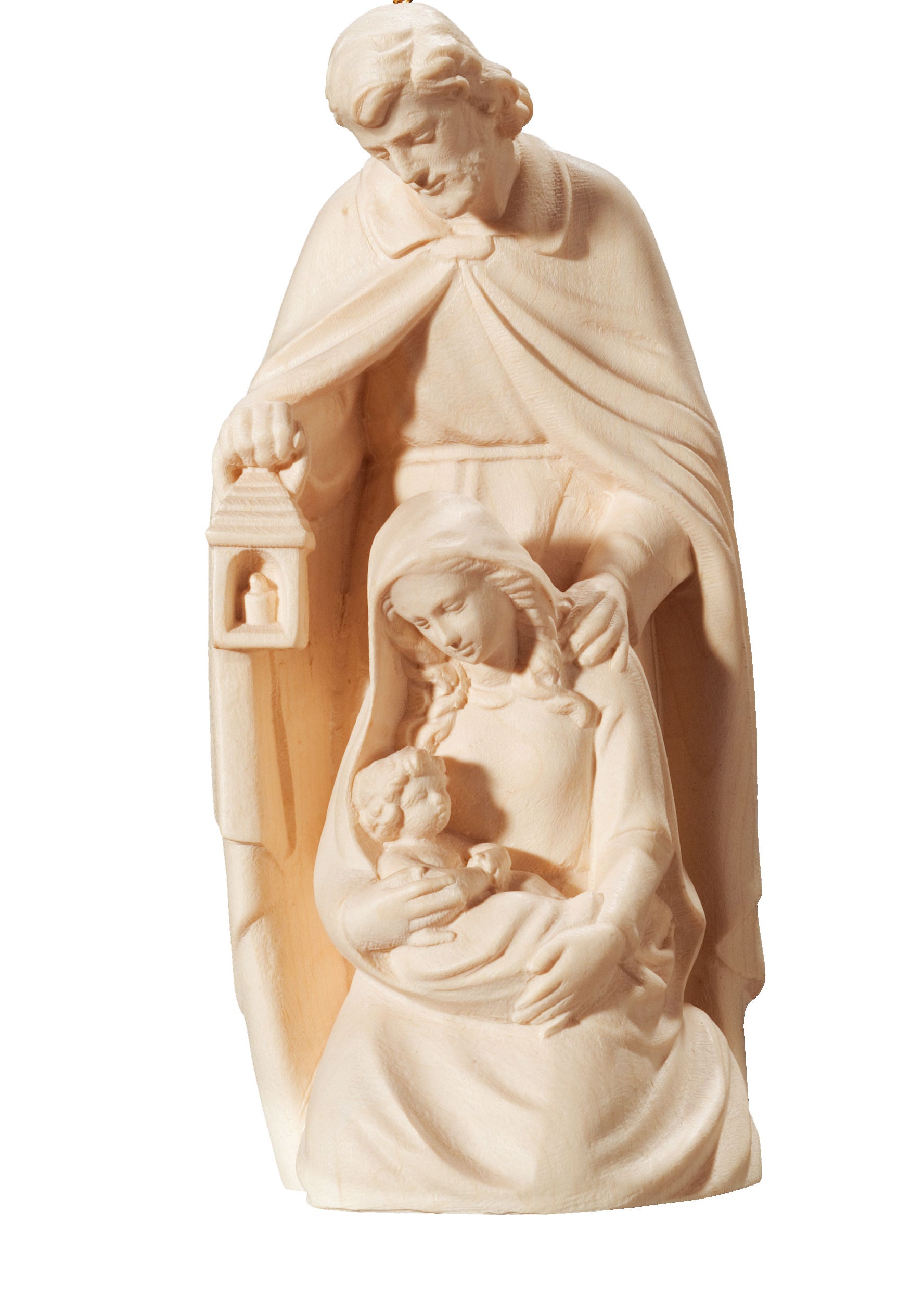 Blockkrippe aus Holz - mit Ölfarben lasiert