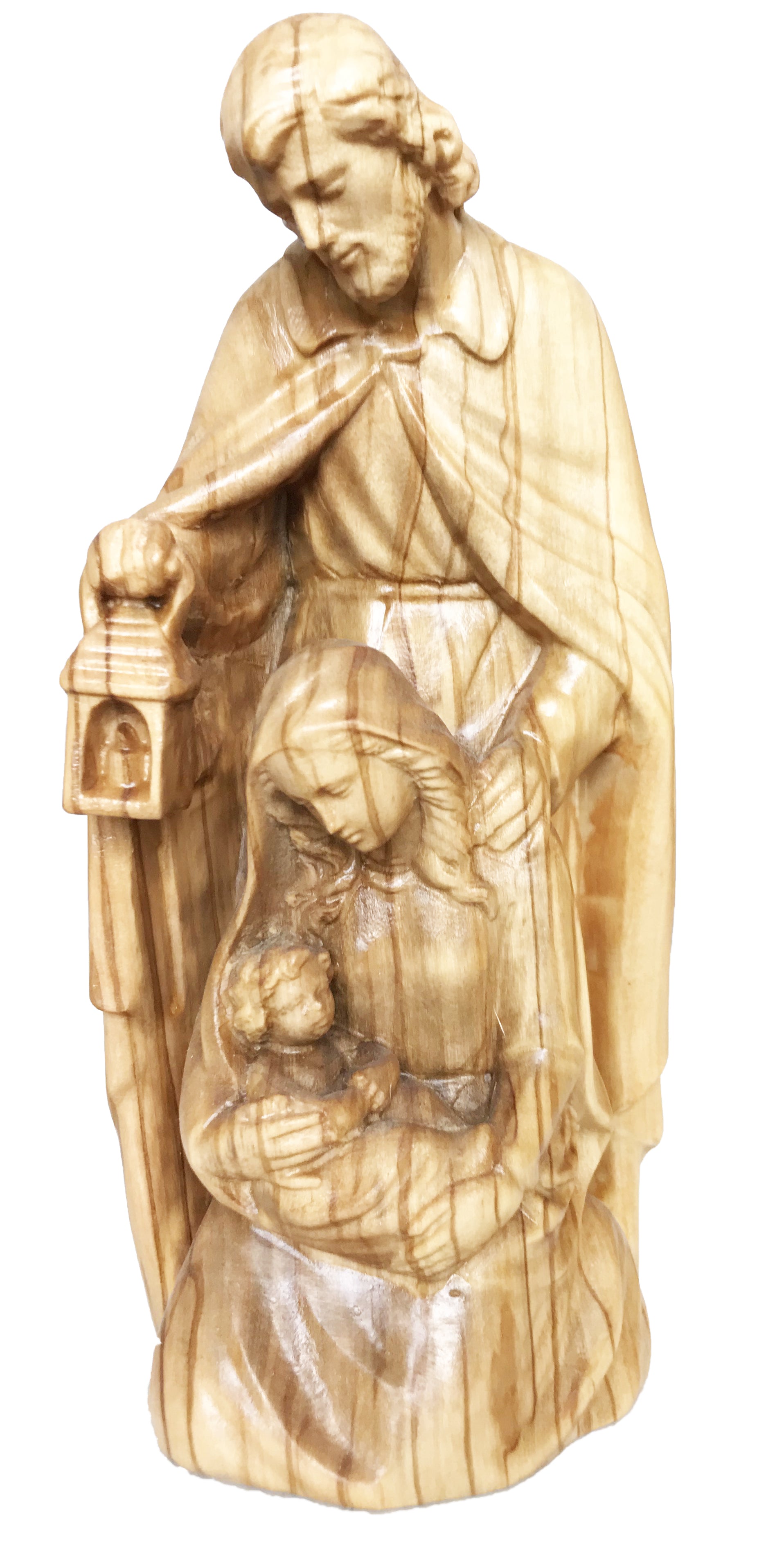 Blockkrippe aus Holz - mit Ölfarben lasiert