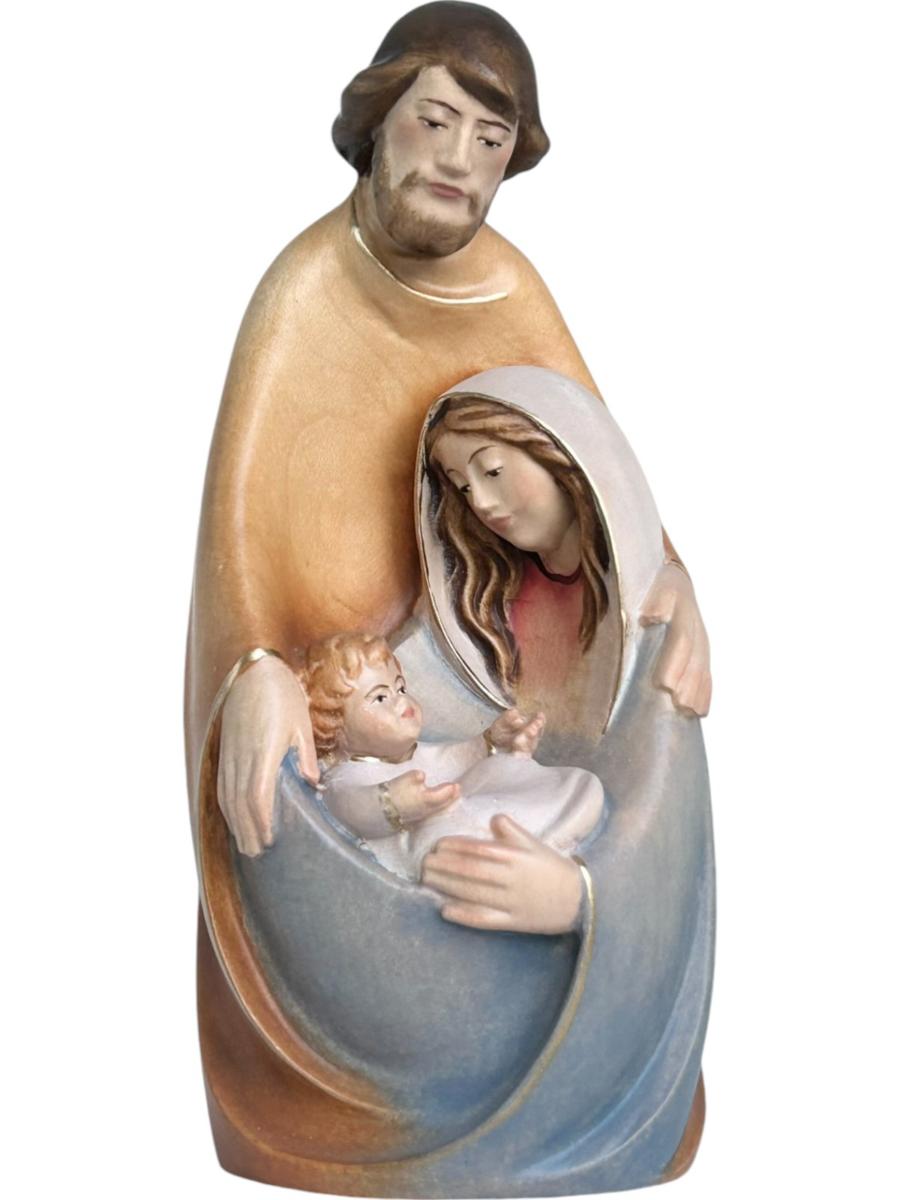 Moderne Hl. Familie aus Holz - mit Ölfarben lasiert