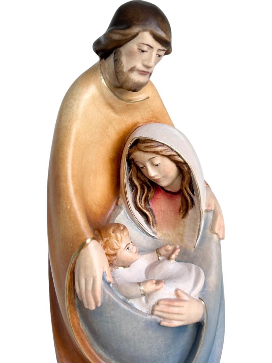 Moderne Hl. Familie aus Holz - mit Ölfarben lasiert