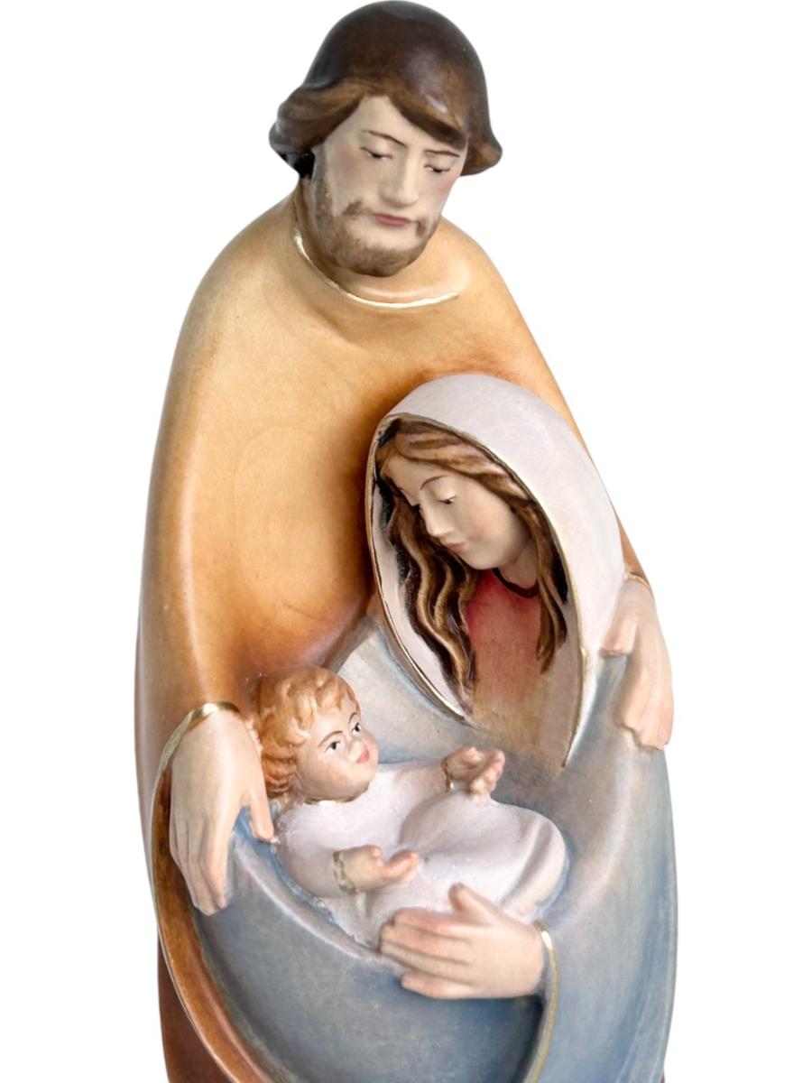 Moderne Hl. Familie aus Holz - mit Ölfarben lasiert