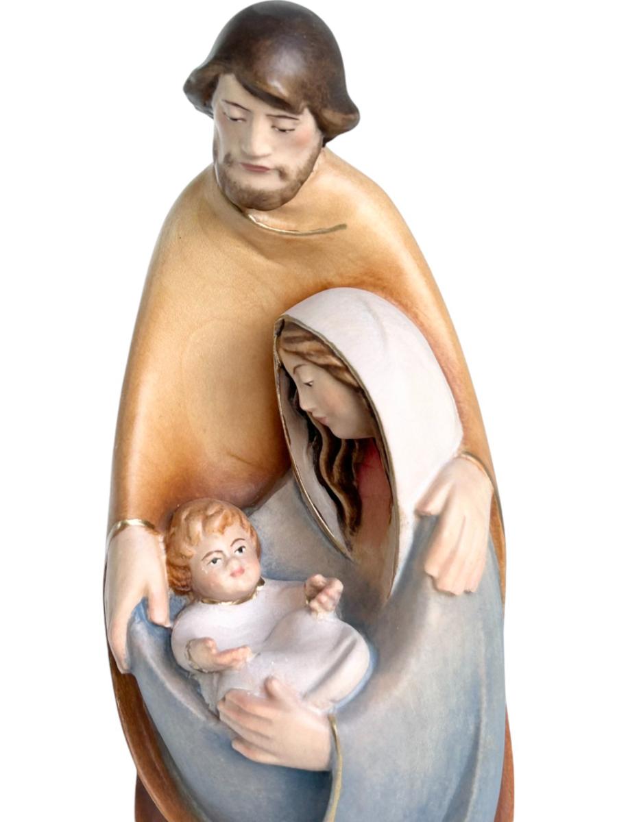 Moderne Hl. Familie aus Holz - mit Ölfarben lasiert