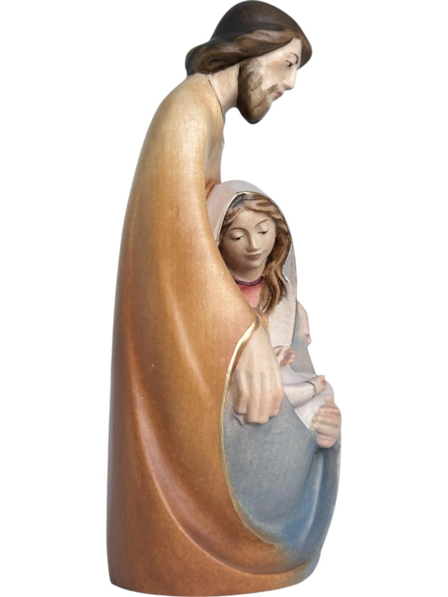 Moderne Hl. Familie aus Holz - mit Ölfarben lasiert