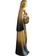 Heilige Rita der Cascia-Statue aus Holz - mit Ölfarben lasiert