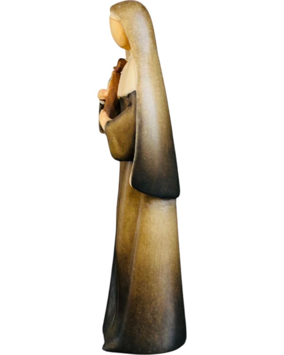 Heilige Rita der Cascia-Statue aus Holz - mit Ölfarben lasiert