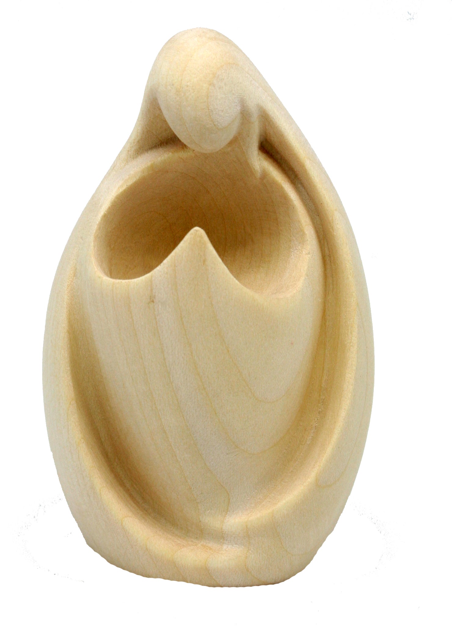 Lourdes Madonna modern aus Holz - mit Ölfarben lasiert