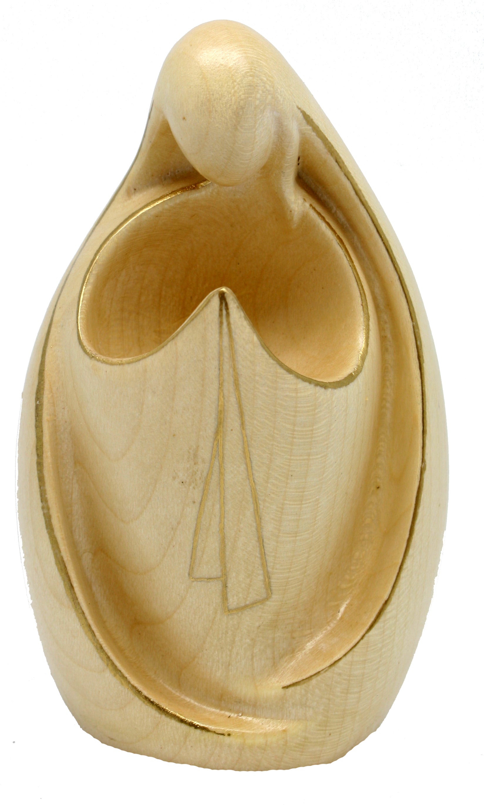 Lourdes Madonna modern aus Holz - mit Ölfarben lasiert