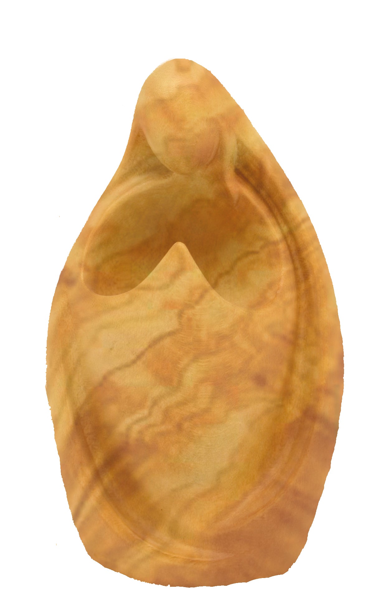 Lourdes Madonna modern aus Holz - mit Ölfarben lasiert
