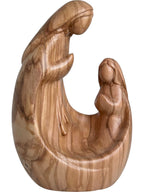 Madone avec Bernadette en bois